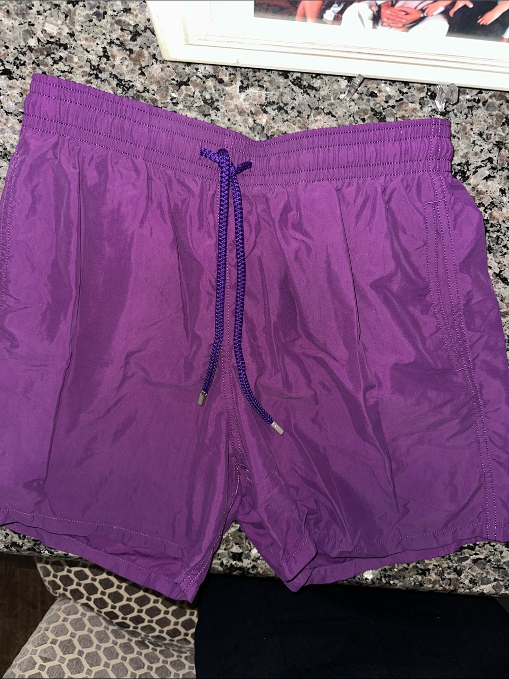 Vilebrequin Purple Drawstring Athletic Shorts